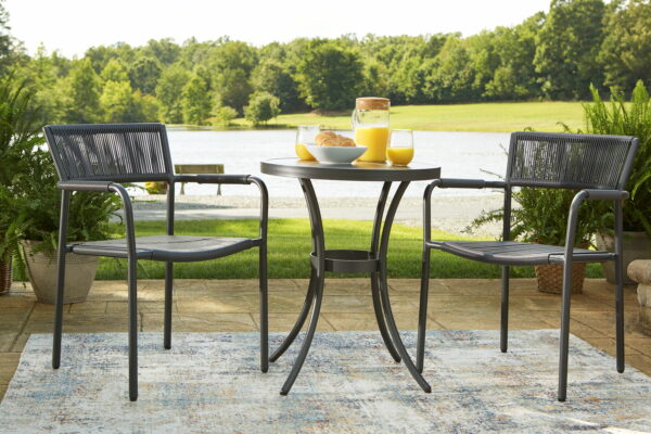 Crystal - Gray - Chairs W/Table Set (Set of 3) - Image 9