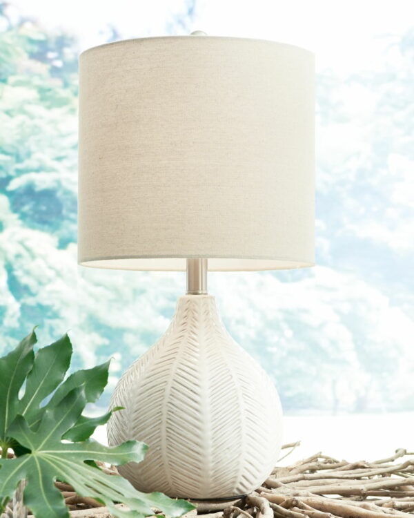 Rainermen - Off White - Ceramic Table Lamp - Image 4
