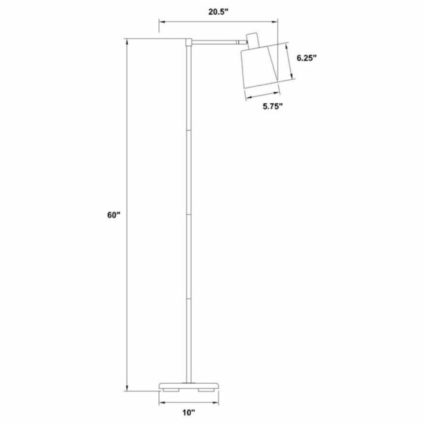 Rhapsody - 1-Light Floor Lamp With Horn - Shade Black - Image 2