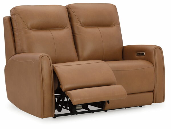 Tryanny - Butterscotch - Power Reclining Loveseat/ Adj Headrest - Image 4