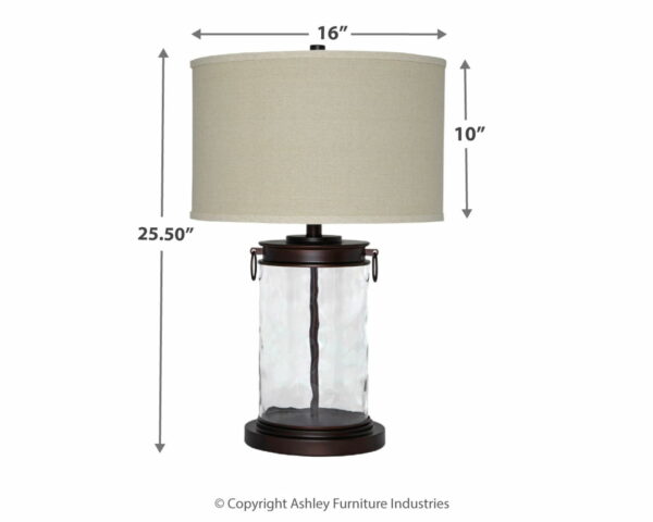 Tailynn - Clear / Bronze Finish - Glass Table Lamp - Image 4