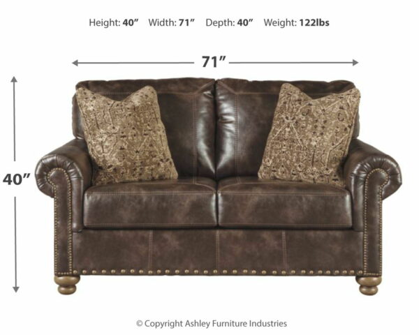 Nicorvo - Coffee - Loveseat - Image 4