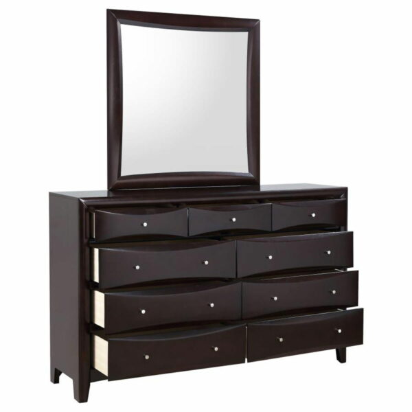 Phoenix - 9-drawer Dresser With Mirror - Deep Cappuccino - Image 6