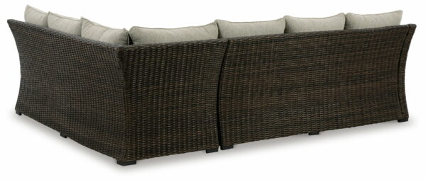 Brook Ranch - Brown - Sofa Sectional, Bench With Cushion (Set of 3) - Image 7