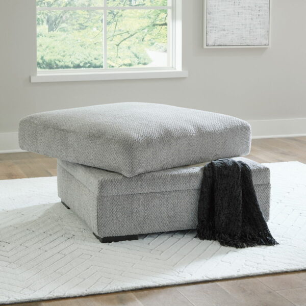 Casselbury - Cement - Ottoman With Storage - Image 6