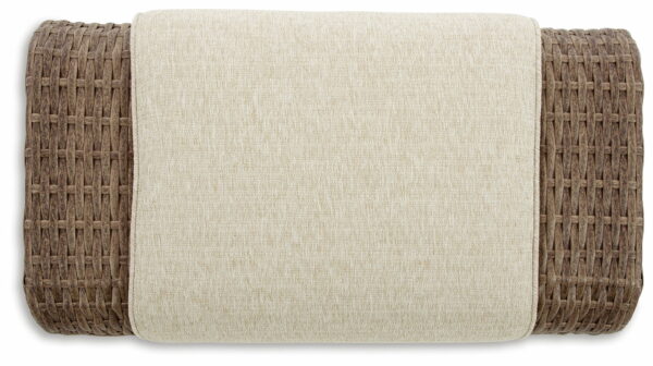 Sandy Bloom - Beige - Ottoman With Cushion - Image 3