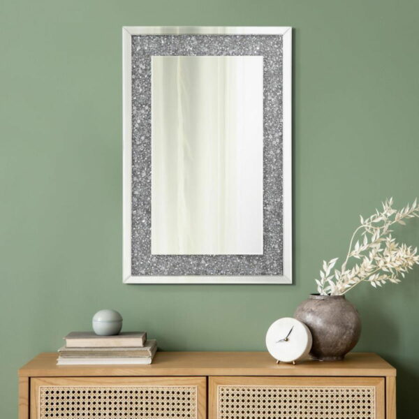 Valerie - Crystal Inlay Rectangle Wall Mirror - Image 6
