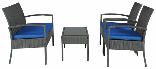 Alina - Gray / Blue - Love/Chairs/Table Set (Set of 4) - Image 10