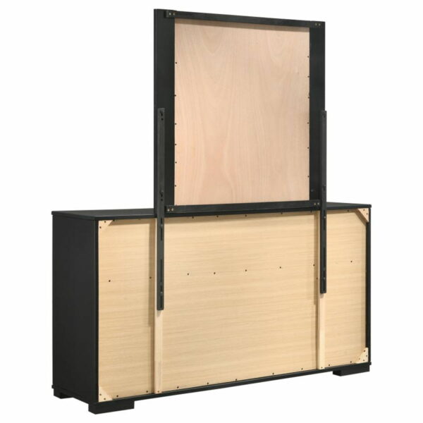 Blacktoft - 6-drawer Dresser With Mirror - Black - Image 11