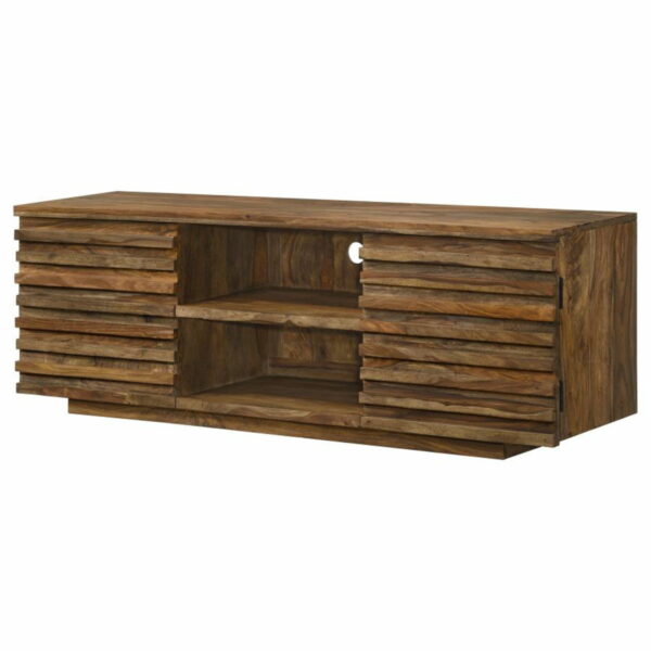 Julia - 2-Door TV Console With Adjustable Shelf - Natural - Image 11