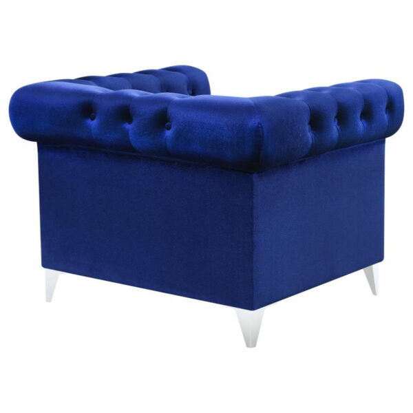 Bleker - Tufted Tuxedo Arm Chair - Blue - Image 3
