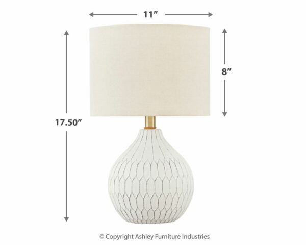 Wardmont - White - Ceramic Table Lamp - Image 5
