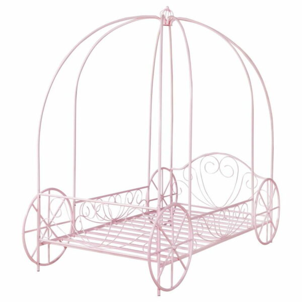 Massi - Twin Canopy Bed - Powder Pink - Image 10