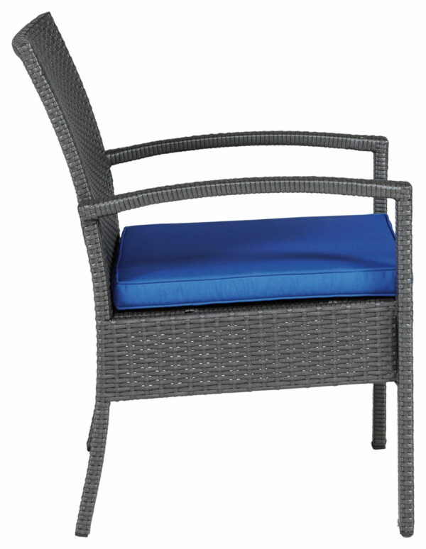 Alina - Gray / Blue - Love/Chairs/Table Set (Set of 4) - Image 2