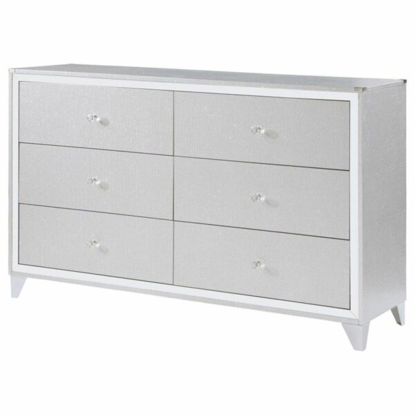 Larue - 6-Drawer Dresser - Silver - Image 4