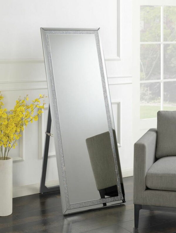 Giddish - Cheval Floor Mirror - Silver - Image 2