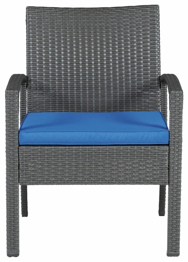 Alina - Gray / Blue - Love/Chairs/Table Set (Set of 4) - Image 8