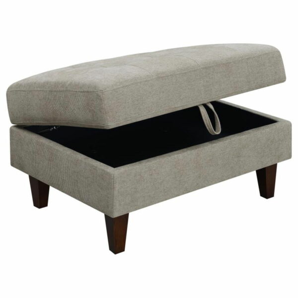 Barton - Upholstered Tufted Ottoman - Toast And Brown - Image 2