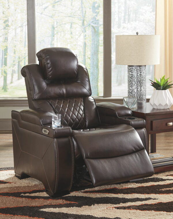 Warnerton - Brown Dark - Pwr Recliner/Adj Headrest - Image 5
