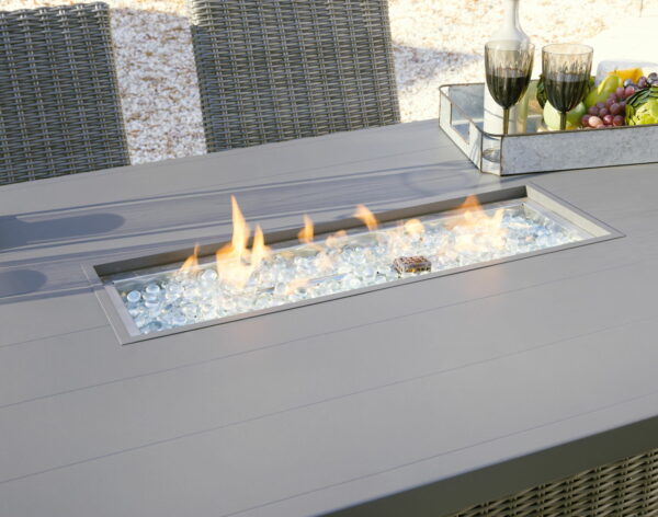 Palazzo - Gray - Rect Bar Table W/Fire Pit - Image 5