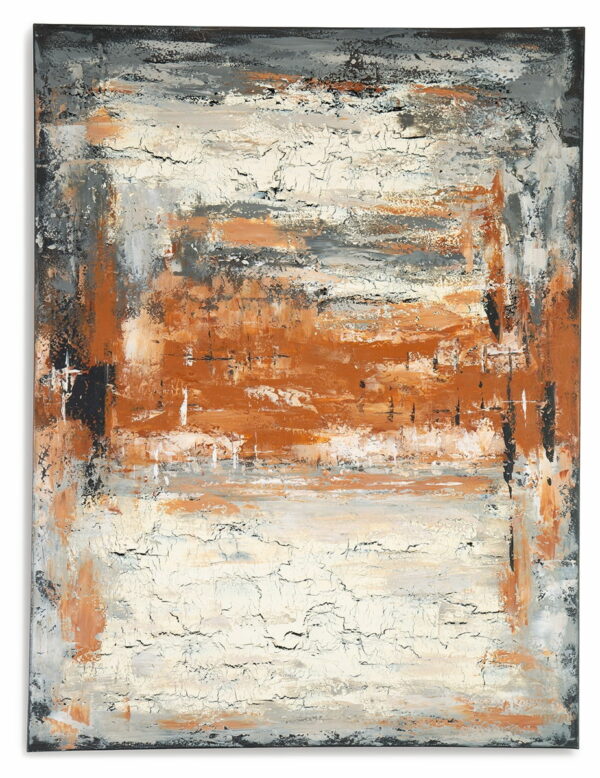 Carmely - Gray / White/orange - Wall Art - Image 3