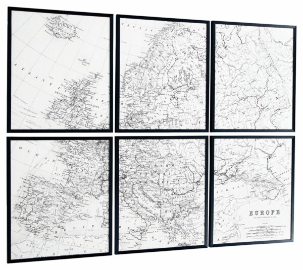 Avanworth - Black / White - Wall Art Set (Set of 6) - Image 3