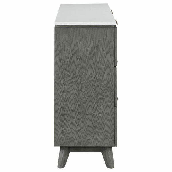 Nathan - 6-Drawer Dresser - White Marble And Gray - Image 6