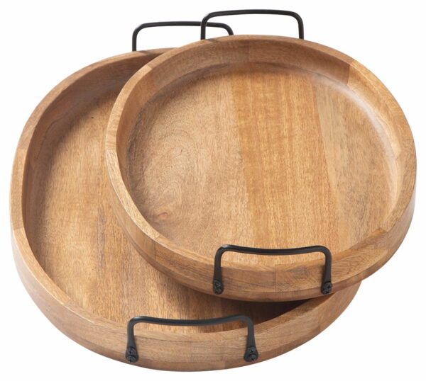 Jocelyne - Brown / Black - Tray Set (Set of 2) - Image 4