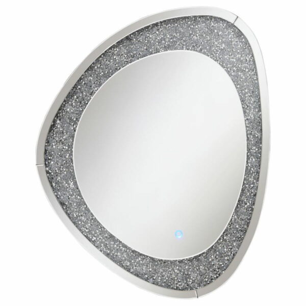 Mirage - Acrylic Crystals Inlay Wall Mirror With Led Lights - Image 2