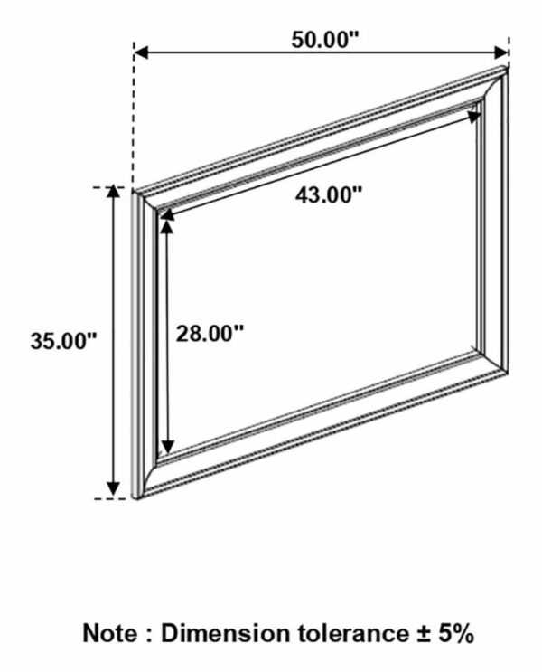 Alderwood - Rectangle Dresser Mirror - French Gray - Image 2