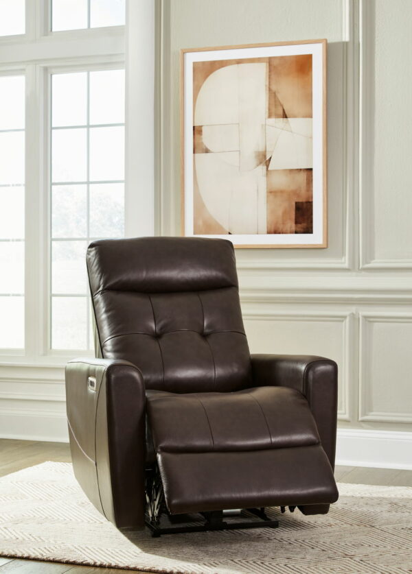 Pisgham - Chocolate - Power Recliner With Adj Headrest - Image 7