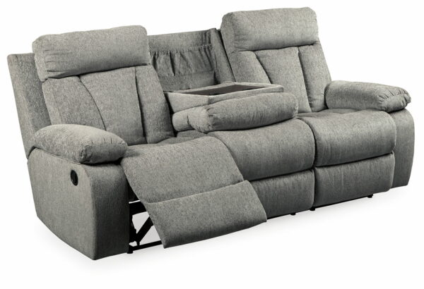 Mitchiner - Fog - Rec Sofa W/Drop Down Table - Image 7