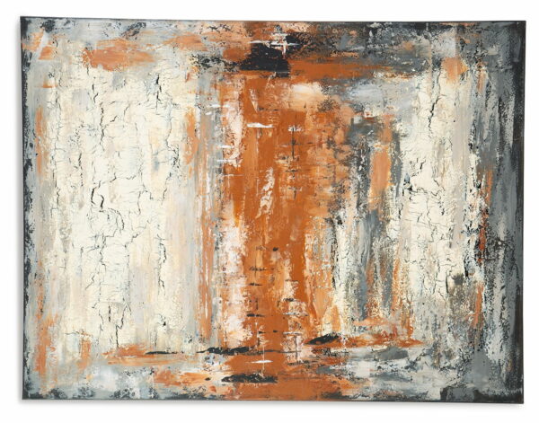 Carmely - Gray / White/orange - Wall Art - Image 5