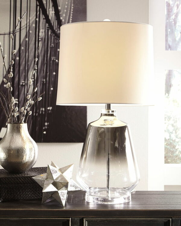 Jaslyn - Pearl Silver Finish - Glass Table Lamp - Image 3