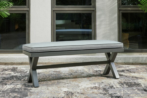 Elite Park - Gray - Bench With Cushion - Image 2
