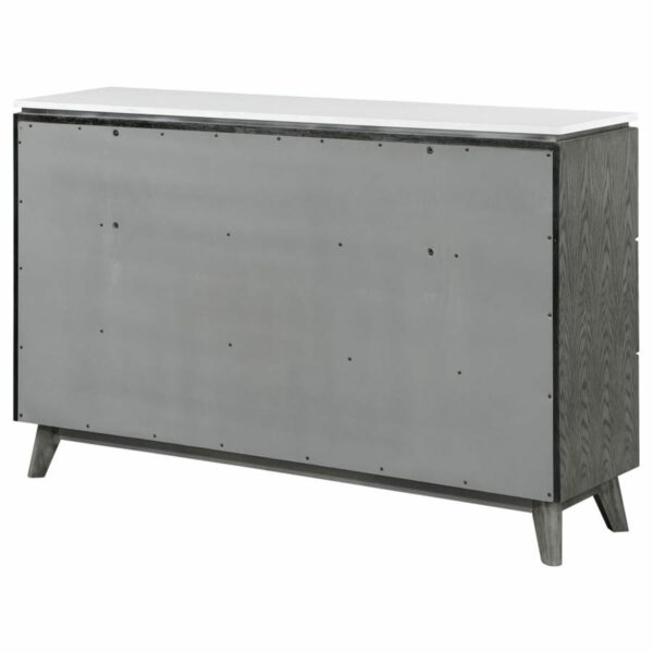 Nathan - 6-Drawer Dresser - White Marble And Gray - Image 15