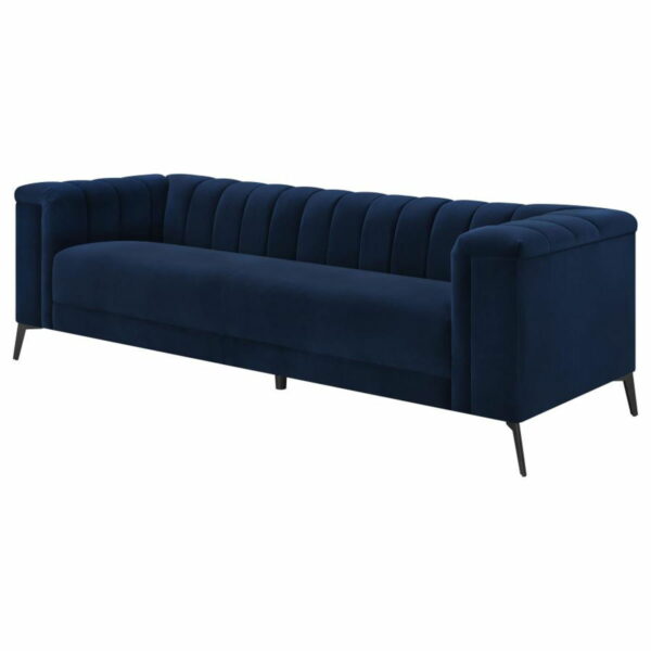 Chalet - Tuxedo Arm Sofa - Blue - Image 8