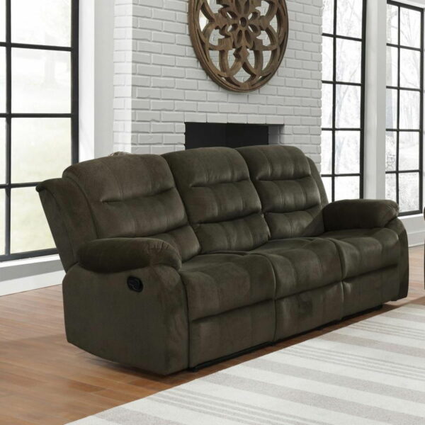 Rodman - Pillow Top Arm Motion Sofa - Olive Brown - Image 4