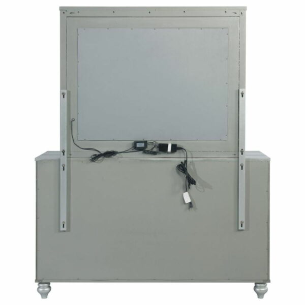 Gunnison - 6-drawer Dresser With Mirror - Silver Metallic - Image 6