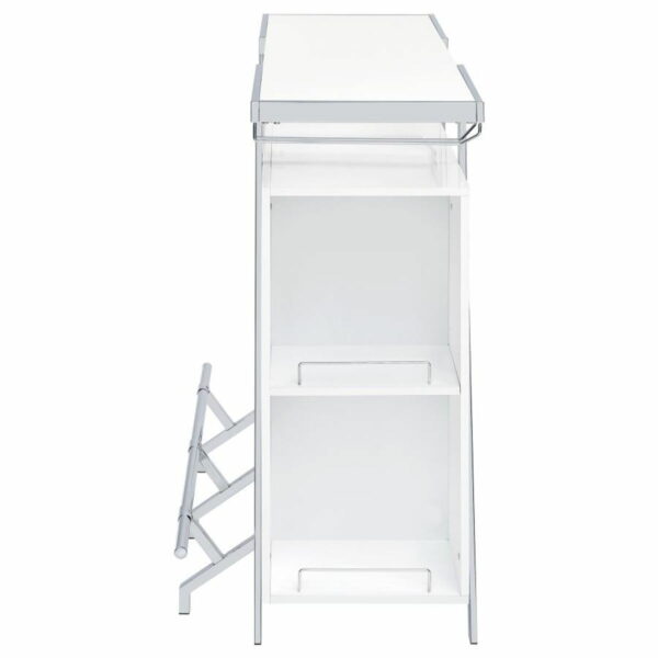 Araceli - Home Bar - White And Chrome - Image 5