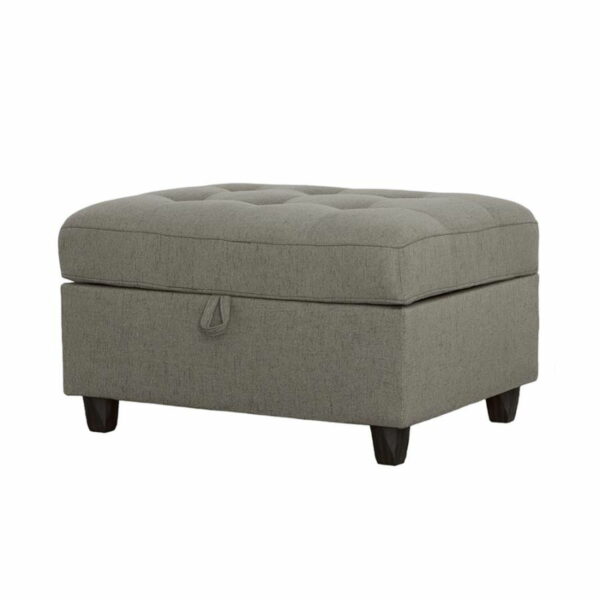 Stonenesse - Tufted Storage Ottoman - Gray - Image 2