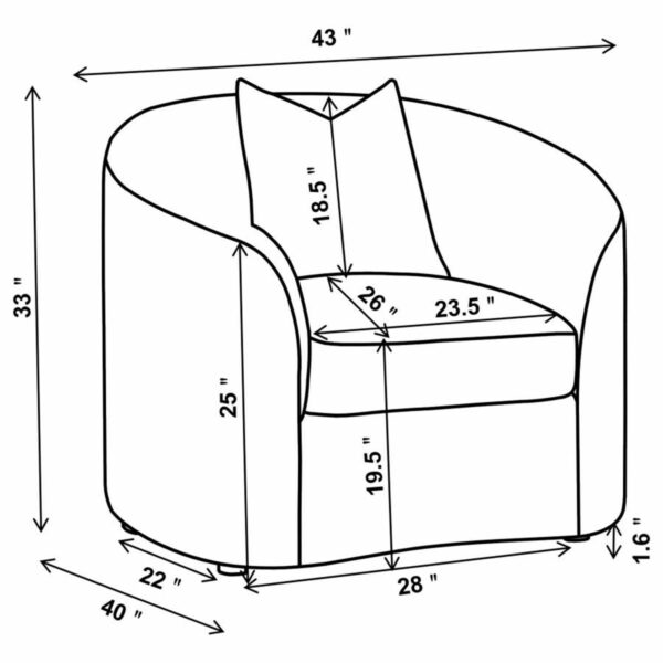 Rainn - Upholstered Tight Back Chair - Latte - Image 2