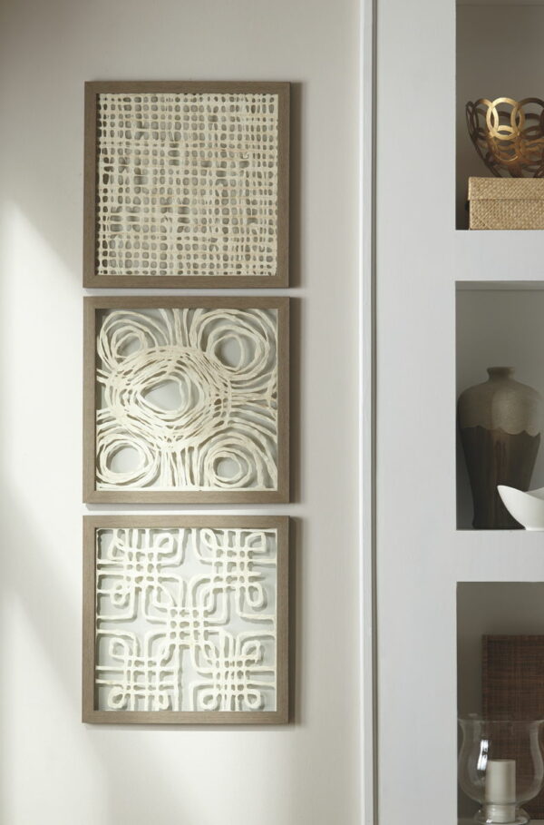 Odella - Cream / Taupe - Wall Decor Set (Set of 3) - Image 3