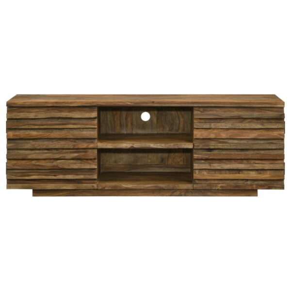 Julia - 2-Door TV Console With Adjustable Shelf - Natural - Image 7