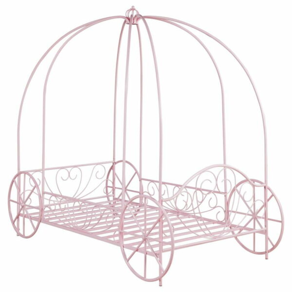 Massi - Twin Canopy Bed - Powder Pink - Image 9