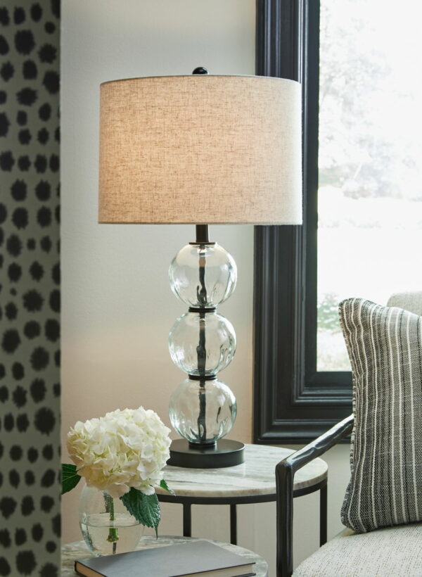 Airbal - Clear / Black - Glass Table Lamp (Set of 2) - Image 2