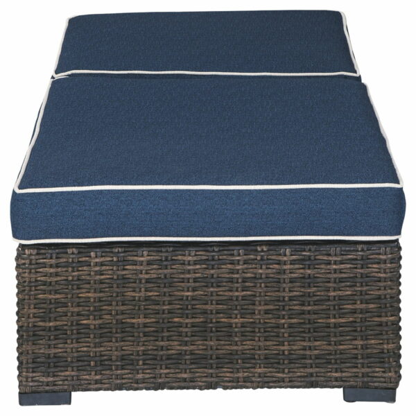Grasson - Brown / Blue - Chaise Lounge With Cushion - Image 2