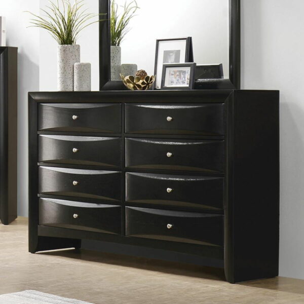 Briana - Rectangular 8-Drawer Dresser - Black - Image 2