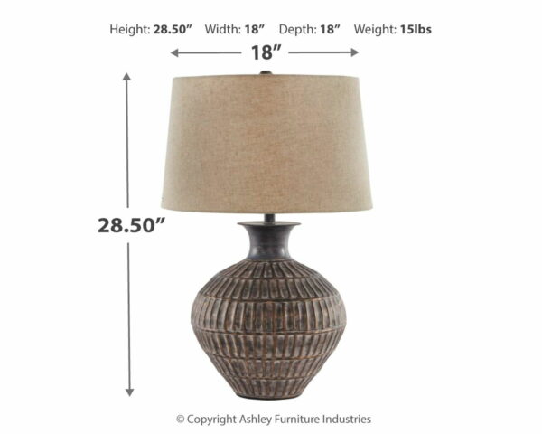 Magan - Antique Bronze Finish - Metal Table Lamp - Image 2