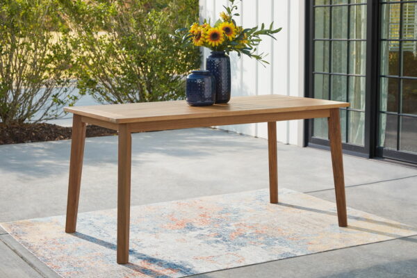 Janiyah - Light Brown - Rectangular Dining Table - Image 6